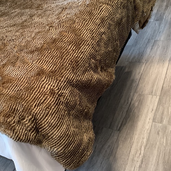 Faux Raccoon Throw. 72” x 98”. NWT  Absolutely Gorgeous! - Picture 2 of 6